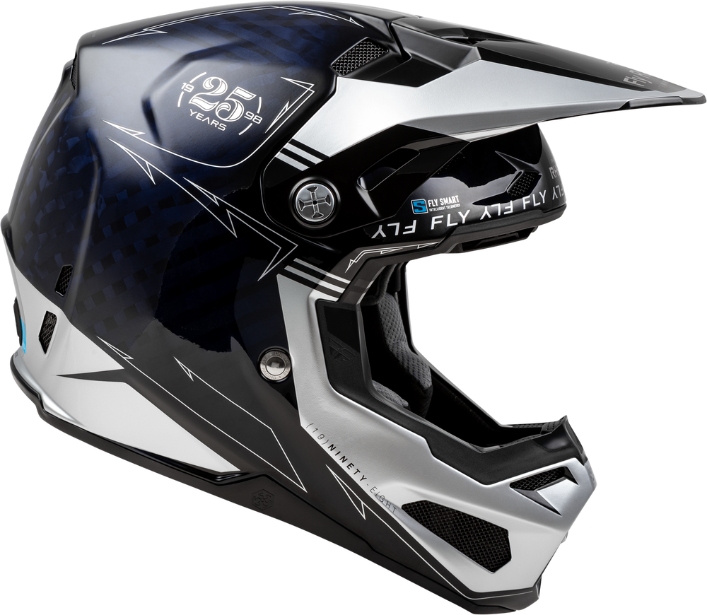 Fly Racing Formula S Carbon Legacy Helmet (2024) - 73-4448 - Dark Blue Carbon/Silver