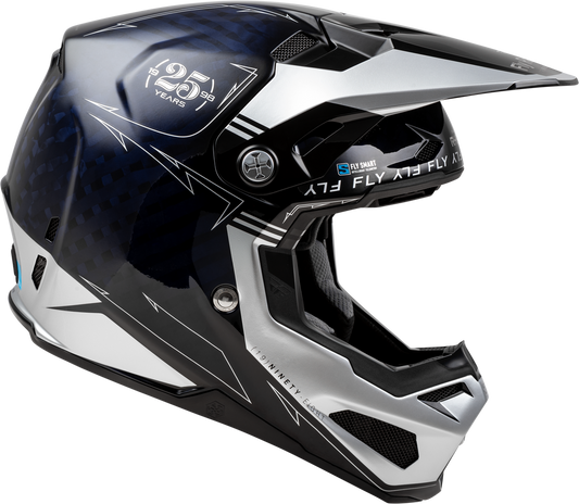 Fly Racing Formula S Carbon Legacy Helmet (2024) - 73-4448 - Dark Blue Carbon/Silver