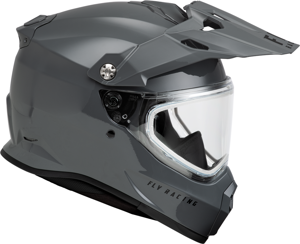 Fly Racing Trekker Cold Weather Dual Shield Solid Helmet - Grey - 73-31363 -