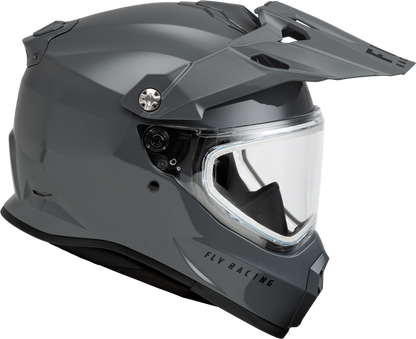 Fly Racing Trekker Cold Weather Dual Shield Solid Helmet - Grey - 73-31363 -