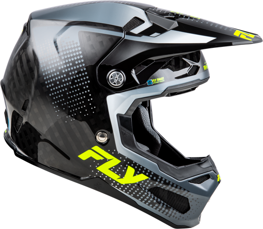 Fly Racing Formula S Carbon Protocol Helmet - 73-4464 - Black Carbon/Grey/Hi-Vis