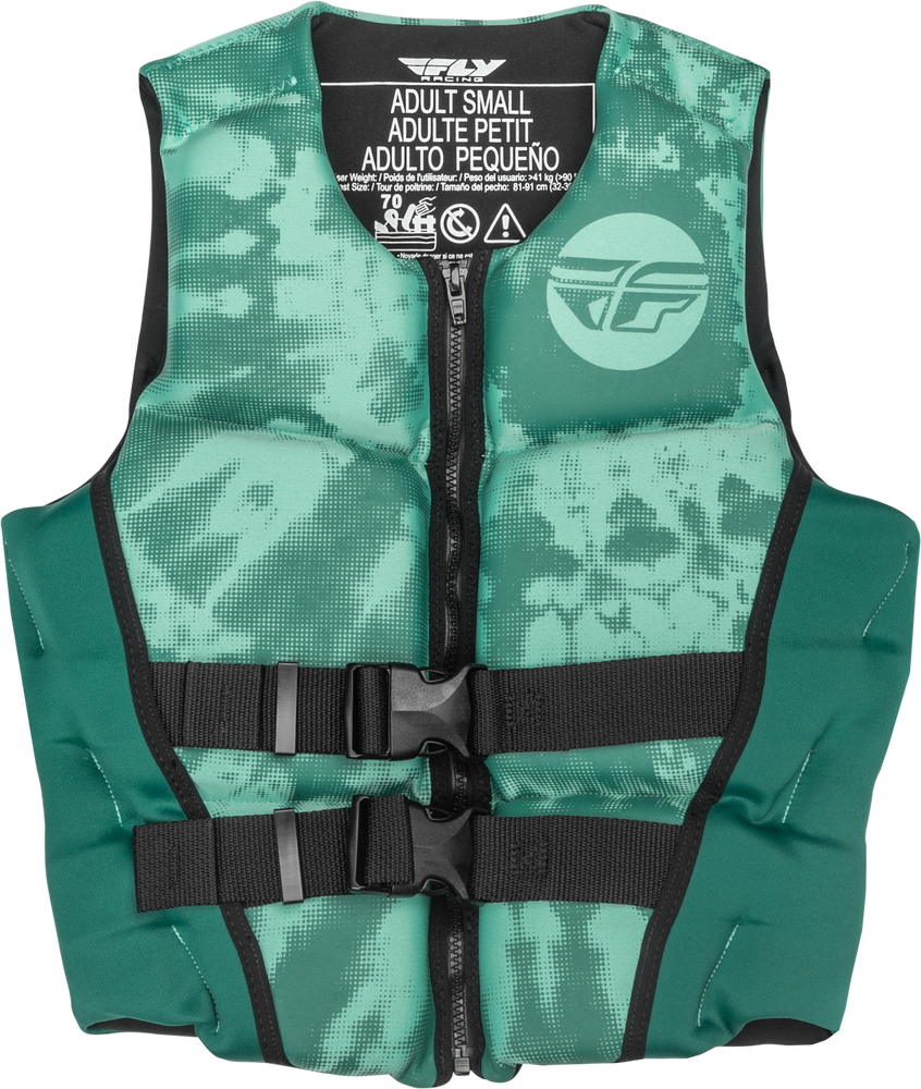 Fly Racing Women's Neoprene Flotation Life Vest - 221-30421 - Dark Teal/Light Teal