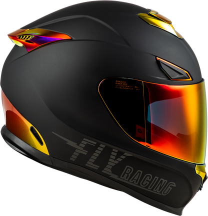 Fly Racing Sentinel Recon Helmet - Matte Black/Fire Chrome - 73-8427 -