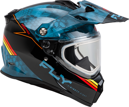 Fly Racing Trekker Cold Weather Kryptek Conceal Helmet Electric Shield - 73-31362 - Slate/Black/Red
