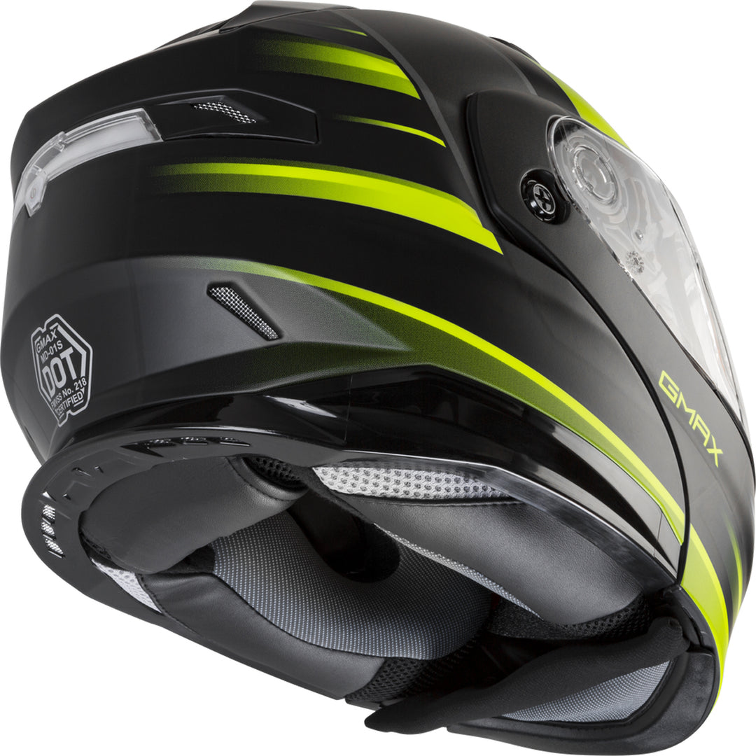 GMAX MD-01S Modular Electric Shield Snow Helmet (Matte Black/Hi-Vis, X-Large)- E72-6291X