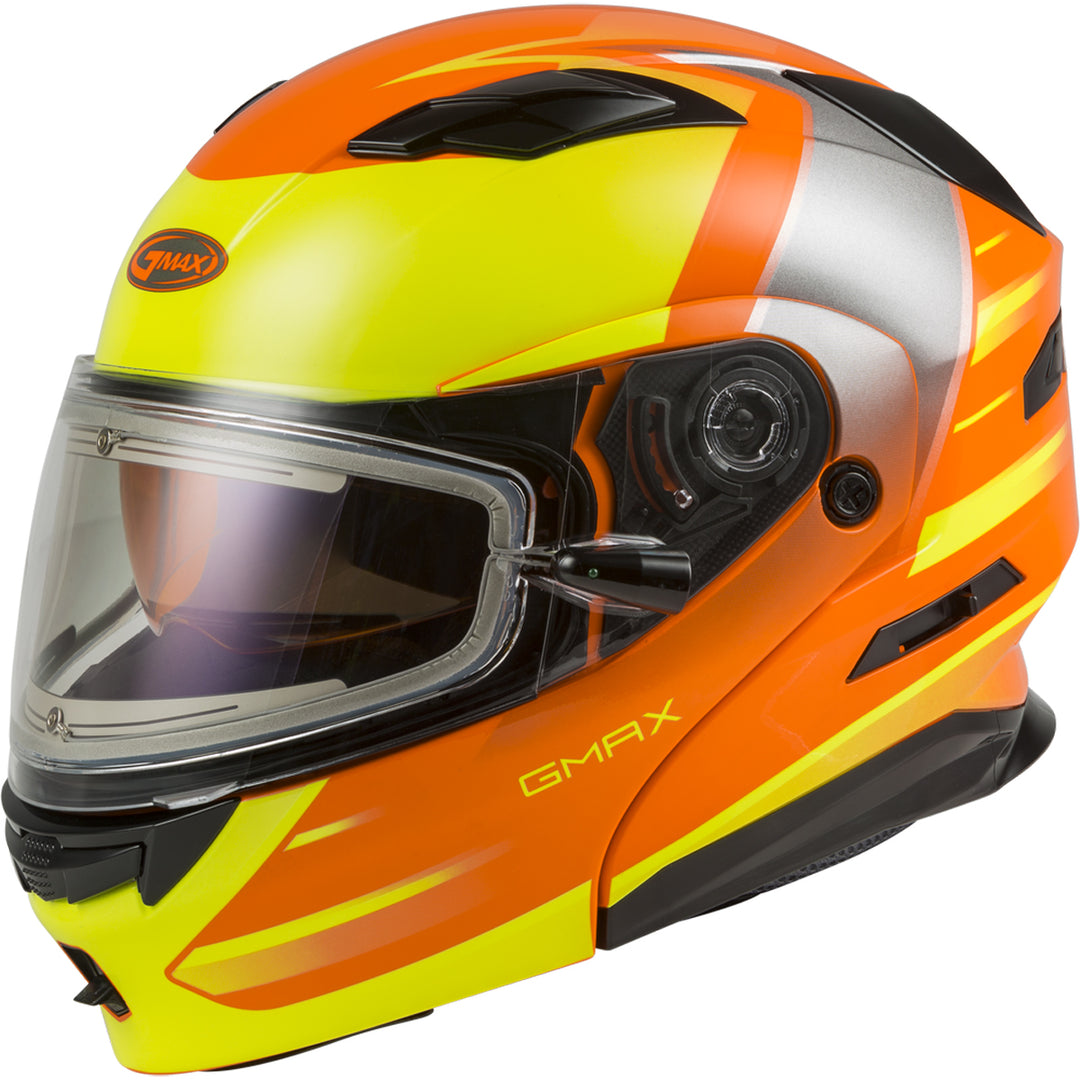 GMAX MD-01S Modular Electric Shield Snow Helmet (Neon Orange/Hi-Vis, XX-Large)- E72-62952X