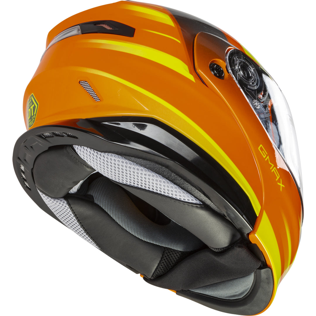 GMAX MD-01S Modular Electric Shield Snow Helmet (Neon Orange/Hi-Vis, Small)- E72-6295S