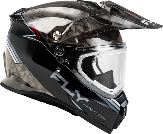 Fly Racing Trekker Cold Weather Kryptek Conceal Helmet Electric Shield - 73-31360 - Black/Grey/White