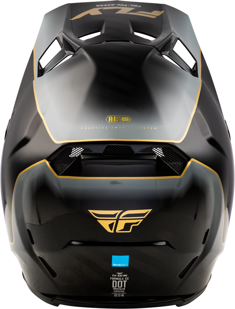 Fly Racing Formula CC Underglow Helmet - Black/Grey/Gold - M73-4351 -
