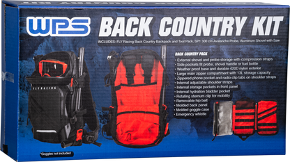 Fly Racing Backcountry Snowmobile Backpack Avalanche Kit - Black - 28-5126