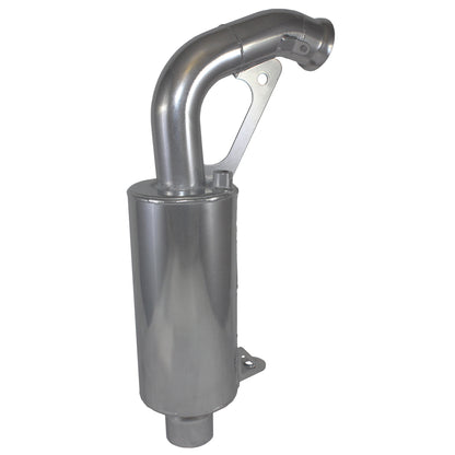 SLP Competition Series Silencer for 2021-22 Ski-Doo 600 & 850 GEN 4 Chassis Models - Polished Silver Ceramic - 09-342