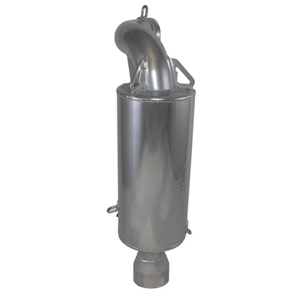 SLP Competition Series Silencer for 2021-25 Polaris 650, 850, & 9R MATRYX Chassis Models - Polished Silver Ceramic - 09-332