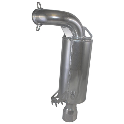 SLP Competition Series Silencer for 2021-25 Polaris 650, 850, & 9R MATRYX Chassis Models - Polished Silver Ceramic - 09-332