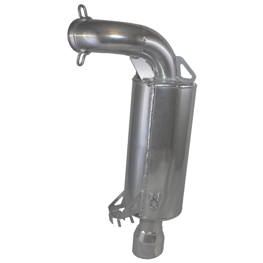 SLP Competition Series Silencer for 2019-22 Polaris 850 AXYS Chassis Models - Polished Silver Ceramic - 09-327