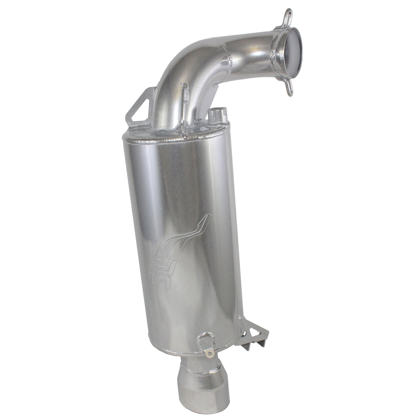 SLP Competition Series Silencer for 2021-25 Polaris 650, 850, & 9R MATRYX Chassis Models - Polished Silver Ceramic - 09-332