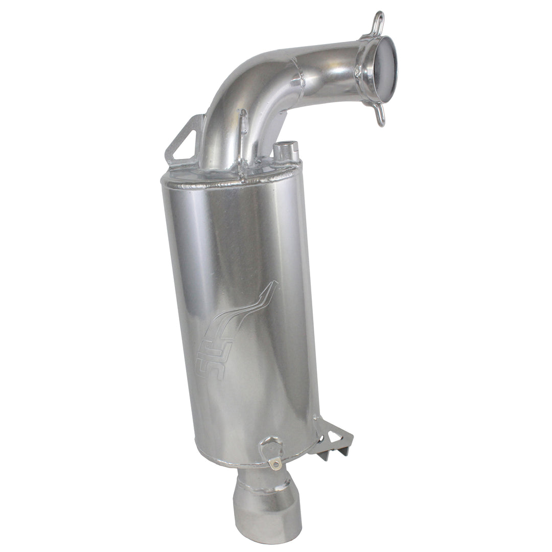 SLP Competition Series Silencer for 2019-22 Polaris 850 AXYS Chassis Models - Polished Silver Ceramic - 09-327