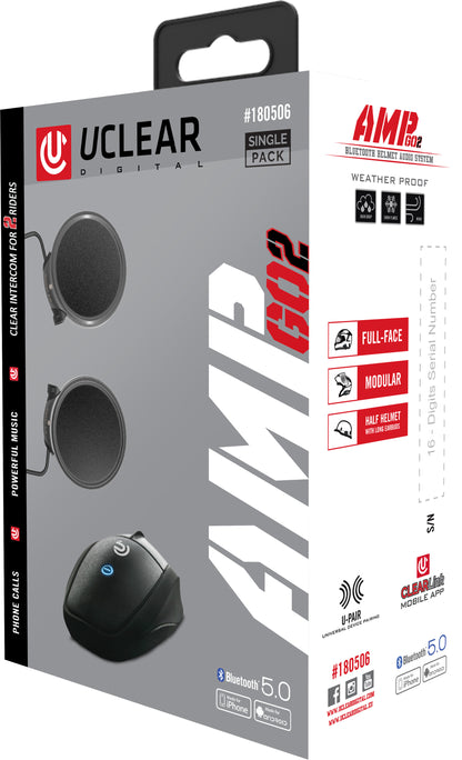 UClear Amp Go 2 Bluetooth Helmet Audio System