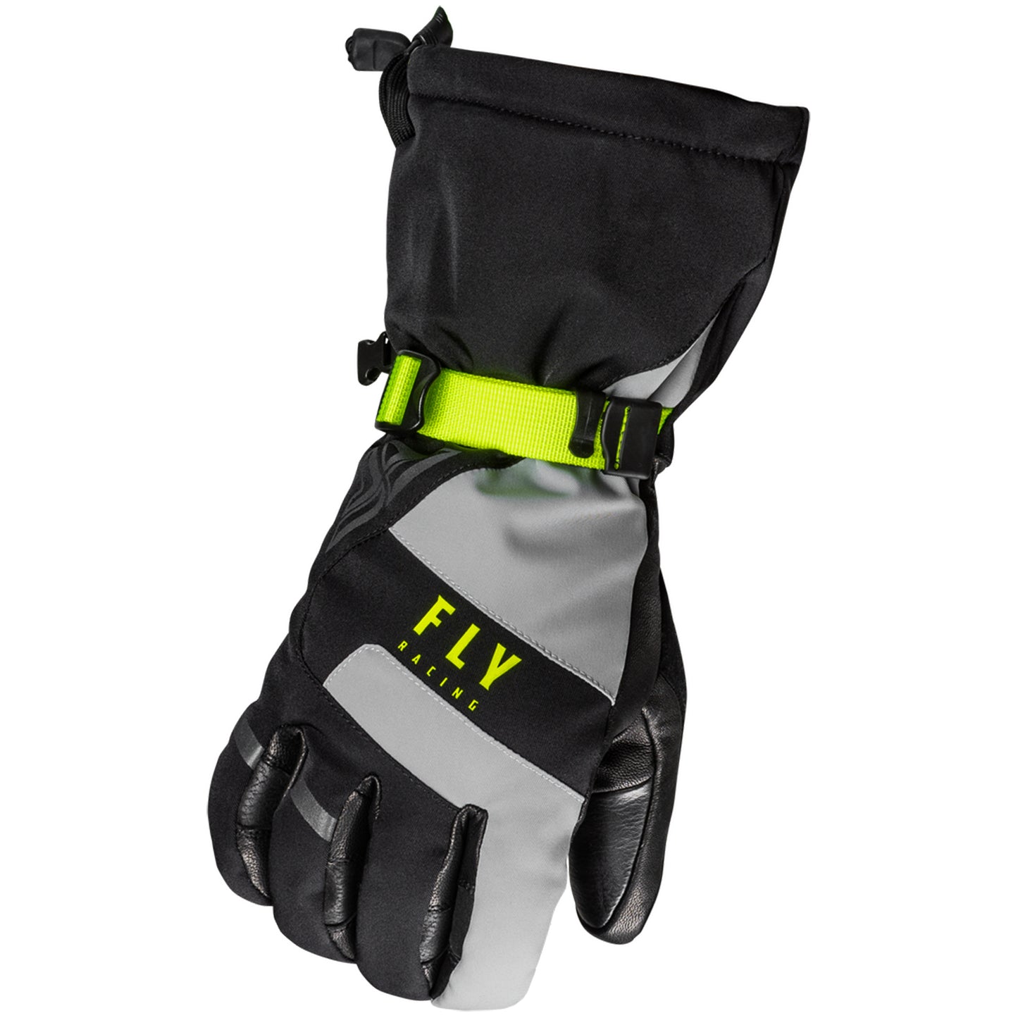 Fly Racing Highland Snowmobile Gloves - Black / Grey / Hi-Vis - 363-3951