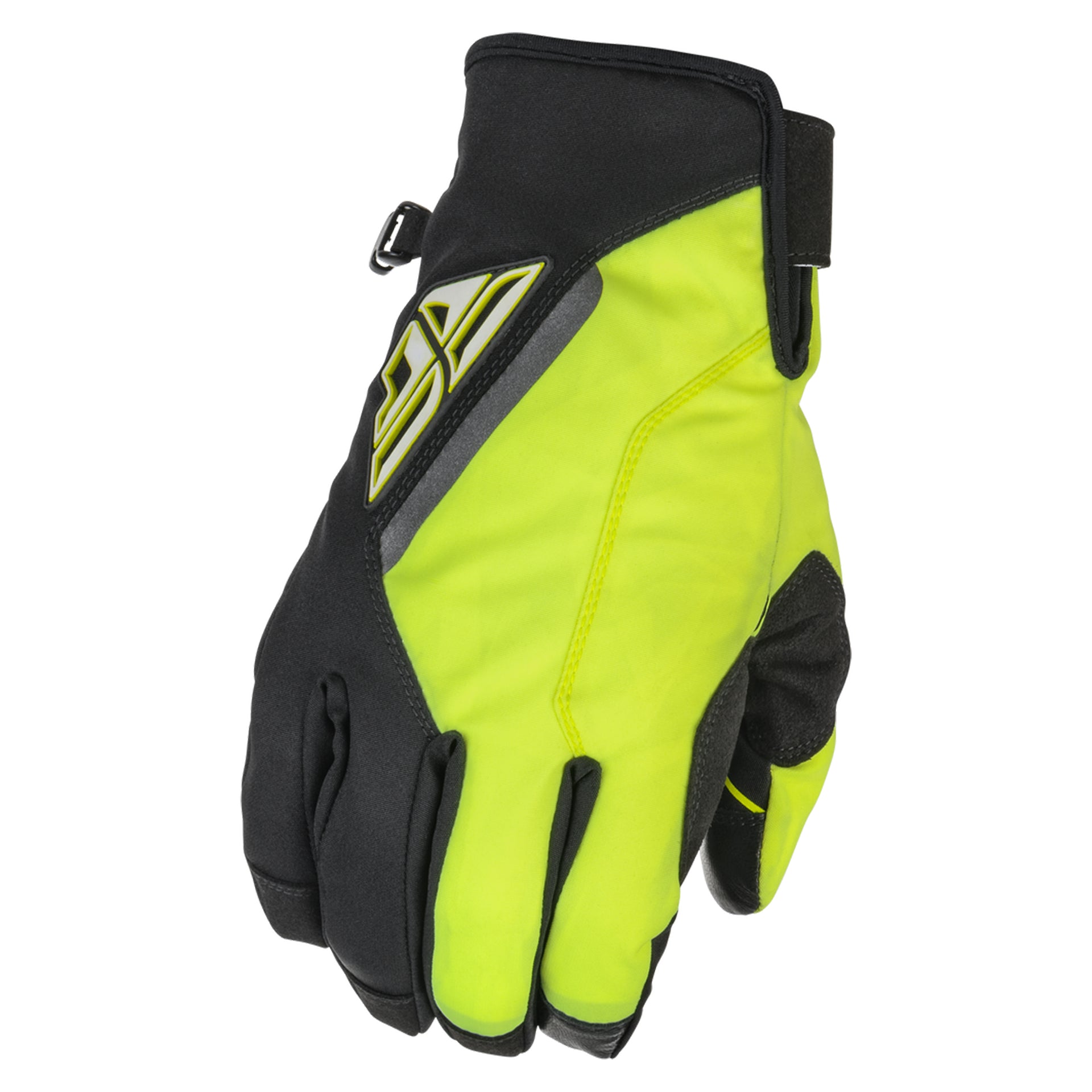 Fly Racing Title Snowmobile Gloves Black Hi-Vis 371-052
