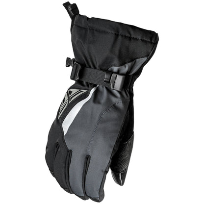 Fly Racing Title Gauntlet Snowmobile Gloves - Black / Grey - 371-0601