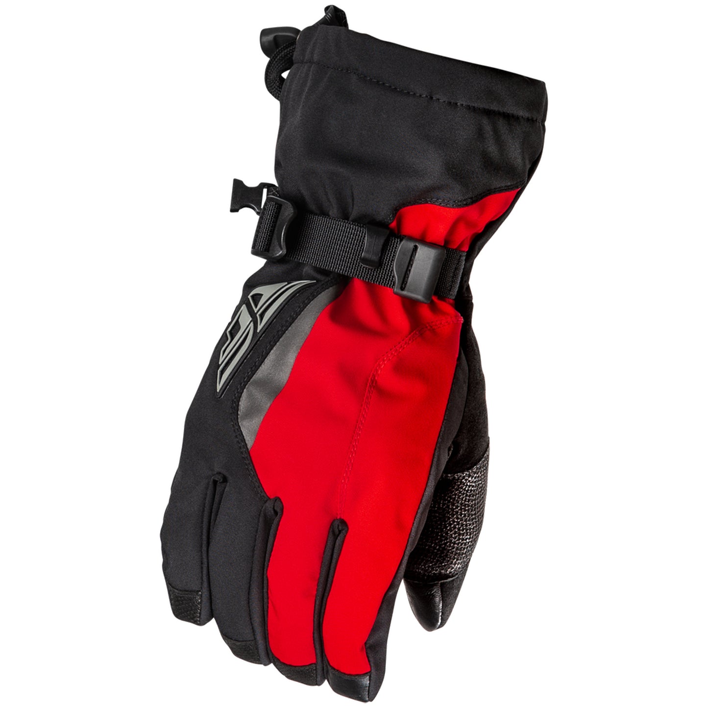 Fly Racing Title Gauntlet Snowmobile Gloves - Black / Red - 371-0603
