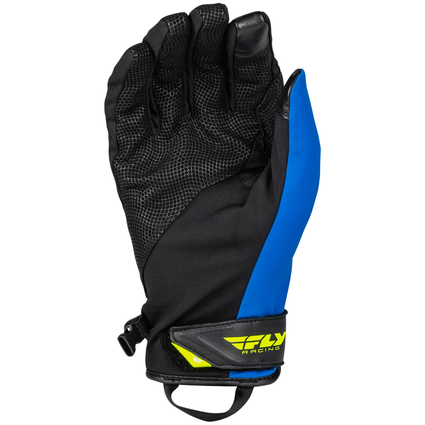 Fly Racing Title Long Cuff Snowmobile Gloves - Black / Blue / Hi-Vis - 371-0612
