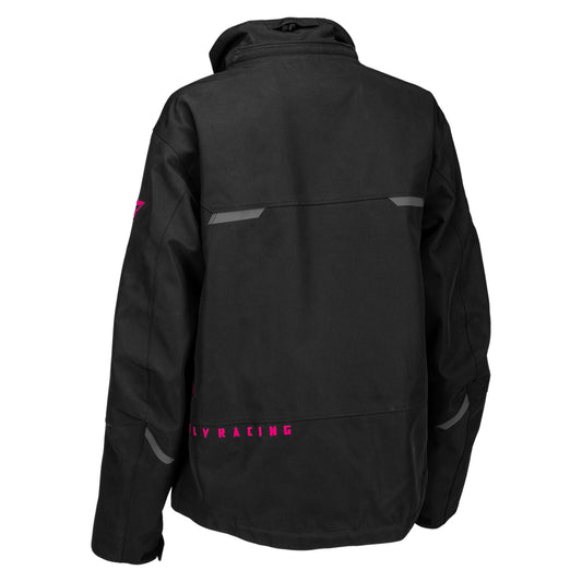 Fly Racing Women's Carbon Snow Jacket Shell - Black / Pink - 470-4502