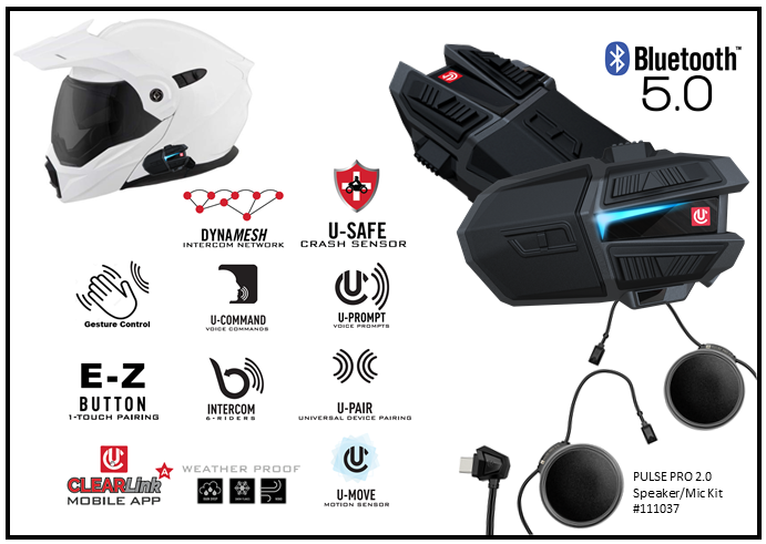 UClear Motion Infinity Bluetooth Helmet Audio System - Dual Kit